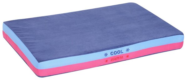 Materassino per Cani in Memory Foam 88x56x10 cm Double Face Blu