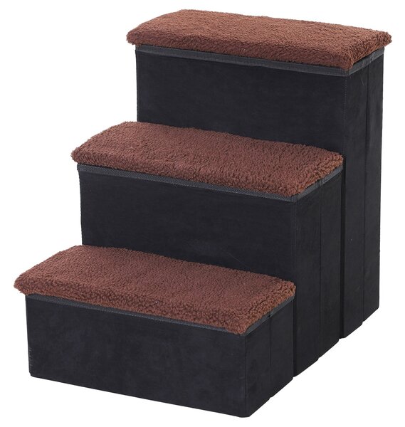 Scaletta 3 Gradini Contenitori per Animali Domestici 40,5x51x50 cm
