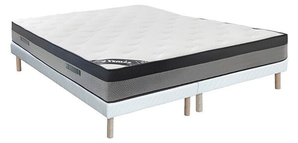 Set 180 x 200 cm rete a doghe + materasso ibrido molle insacchettate 7 zone e memory foam sp.30cm - ILYROS di YSMÉE