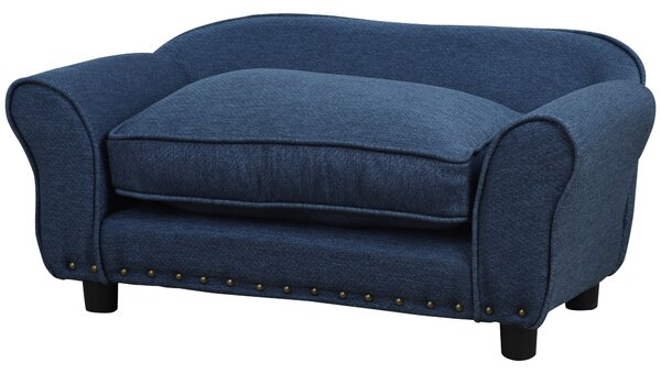 Cuccia Divanetto per Cani Piccola Taglia 74x41x32,5 cm Blu Scuro