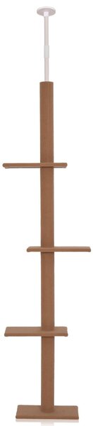 Albero Tiragraffi per Gatti in Legno 43x27x228-260 cm Marrone