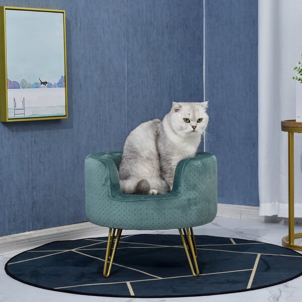 Poltrona per Cani e Gatti 41,5x41,5x36,5 cm Verde