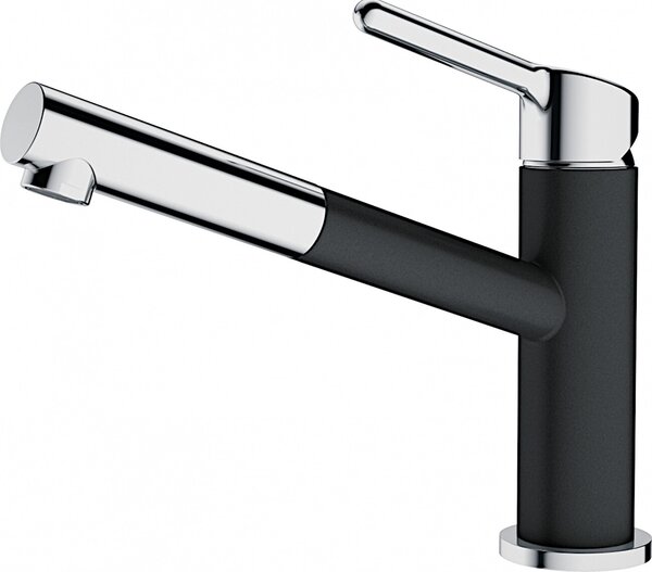 Miscelatore FRANKE ORBIT in CHROM-ONYX con bocca estraibile / Miscelatore da cucina / Miscelatore monocomando