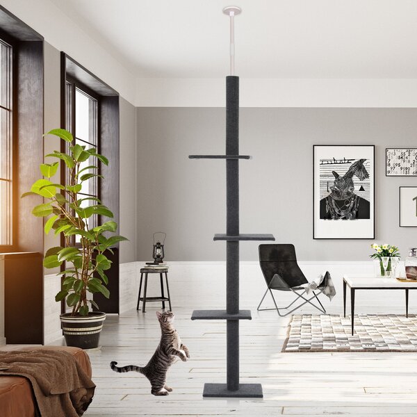 Albero Tiragraffi per Gatti 431x27x228-260 cm Grigio