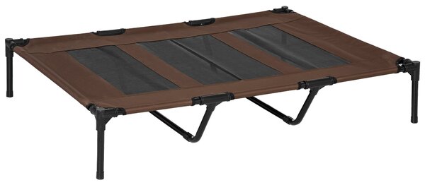 Brandina Portatile per Cani 122x92x23 cm Fino a 50Kg in Metallo e Tessuto Oxford Marrone