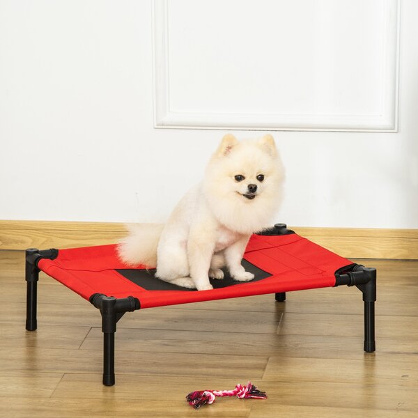Brandina Portatile per Cani 68x46x18 cm Fino a 11Kg in Metallo e Tessuto Oxford Rosso