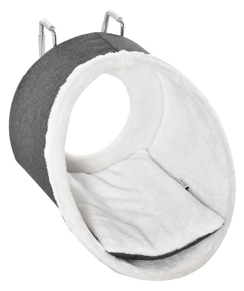 Amaca per Gatti 48x35x35 cm da Termosifone o Finestra Grigio e Bianco