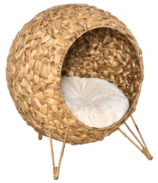 Cuccia per Gatti Ø52,58 cm in Rattan Sintentico Marrone