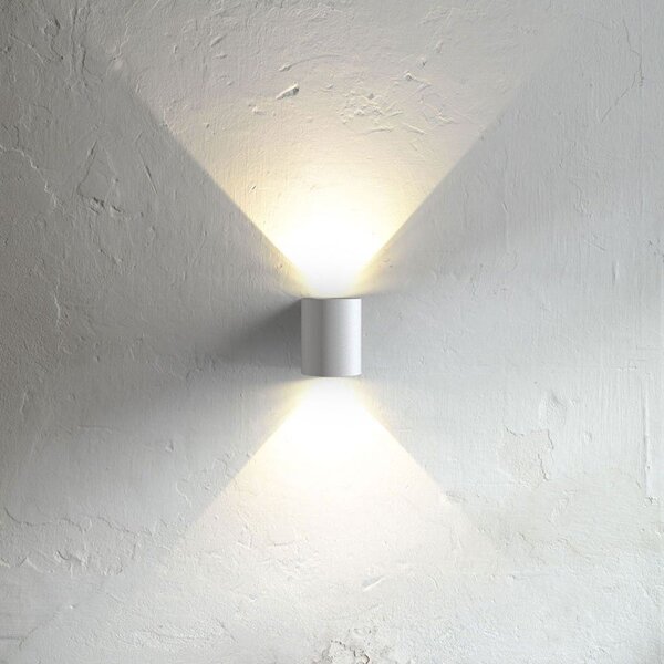 Lampada da parete a LED per esterni NORDLUX Canto 2, variante: 104 x 87 x 100 mm, bianco