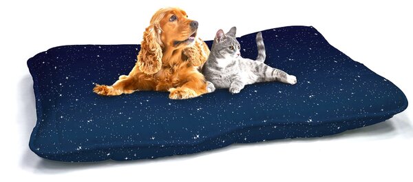 Cuscino Imbottito per Cani e Gatti 60x100 cm in Microfibra Stars