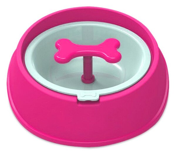 Ciotola sport per cani gatti 15 cm anti-soffocamento e migliore digestione Rosa