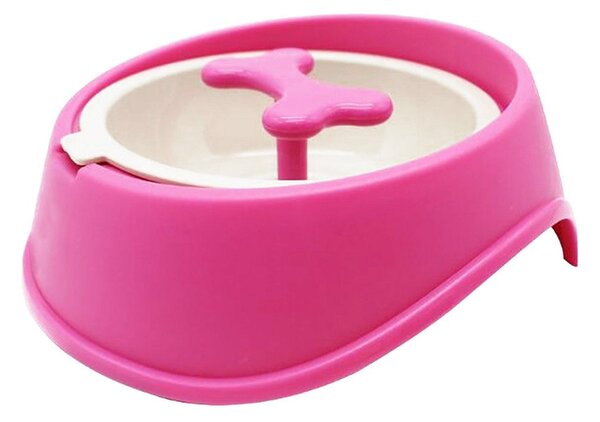 Ciotola sport per cani gatti 15 cm anti-soffocamento e migliore digestione Rosa