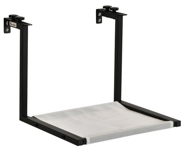 Amaca per Gatti da Parete 42,5x54x34 cm in Tessuto Nero
