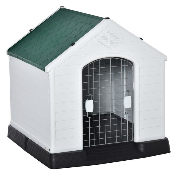 Cuccia per Cani Taglia Media 78x87x81 cm in Plastica Bianco