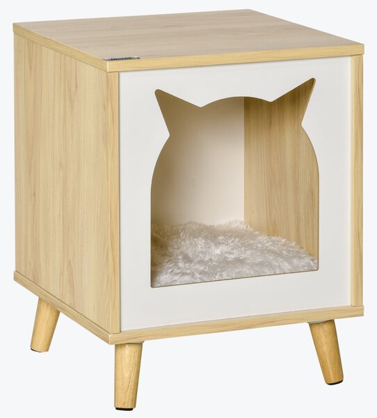 Cuccia per Gatti 40x40x50 cm in Legno Rovere