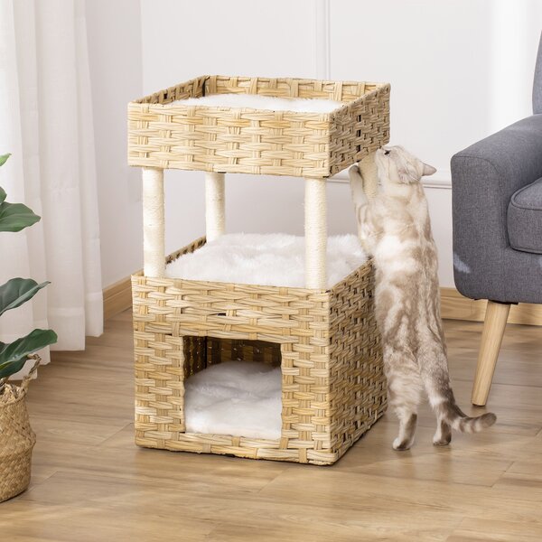 Cuccia per Gatti 40x40x70 cm in Legno Legno