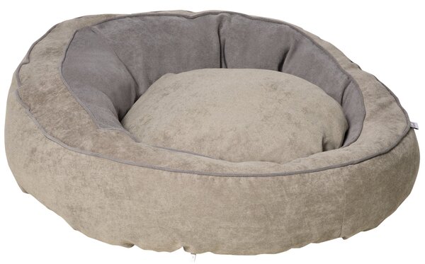 Cuccia Imbottita per Cani e Gatti 85x85x35 cm in Tessuto Grigio