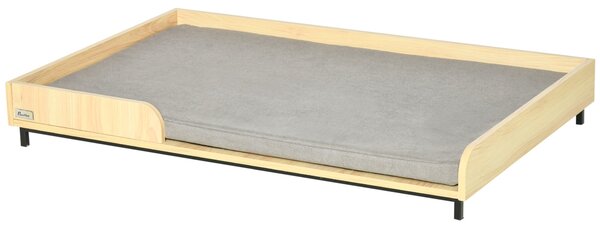 Cuccia per Cani e Gatti 110x70x15,5 cm in Legno e Acciaio Rovere e Grigio