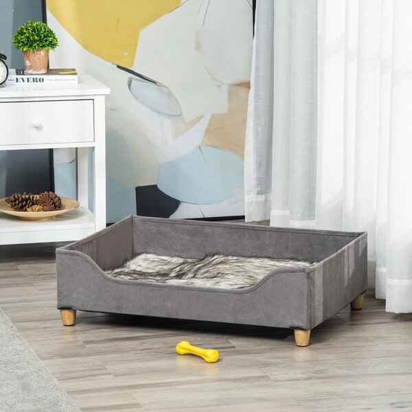 Cuccia per Cani e Gatti 81Lx56x23,5 cm in Legno MDF Grigia