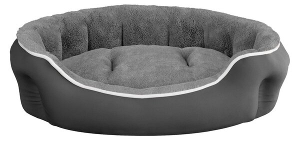 Cuccia Imbottita per Cani e Gatti 75x65x20cm in Poliestere Coccole Grigio