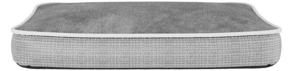 Maxi Cuscino Imbottito per Cani e Gatti 78x58x12cm Grigio Chiaro
