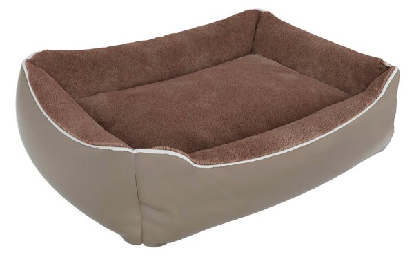 Cuccia Imbottita per Cani e Gatti 84x66x19cm in Poliestere Nuvola Beige