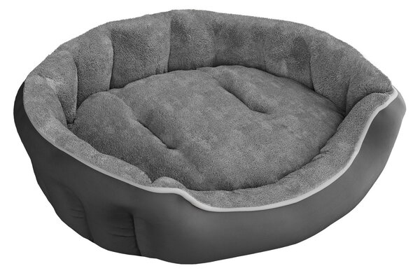 Cuccia Imbottita per Cani e Gatti 59x53x18cm in Poliestere Coccole Grigio