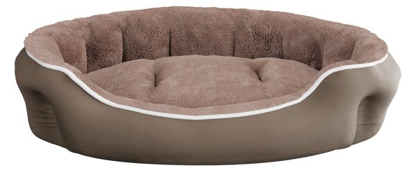 Cuccia Imbottita per Cani e Gatti 48x42x16cm in Poliestere Coccole Beige