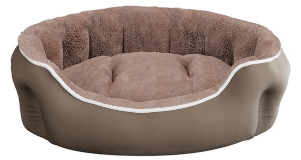 Cuccia Imbottita per Cani e Gatti 48x42x16cm in Poliestere Coccole Beige