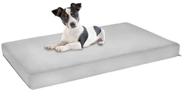 Materassino Imbottito 60x50cm per Cani e Gatti Grigio Chiaro