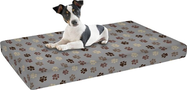 Materassino Imbottito 60x50cm per Cani e Gatti Pet Paws Grigio