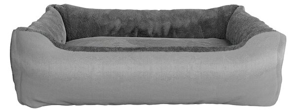 Cuccia per Cani e Gatti Doubleface 62x50x17 cm in Poliestere Love Grigio Chiaro