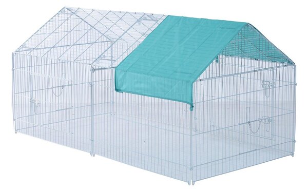 Gabbia Recinto per Animali Domestici a Rete Metallica 220x103x85 cm