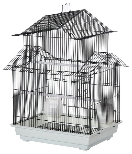 Gabbia per Uccelli 51x40x67 cm in Metallo Bianca