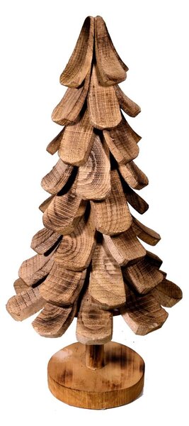 Albero di Natale in Legno di Paulownia H90cm Rustico