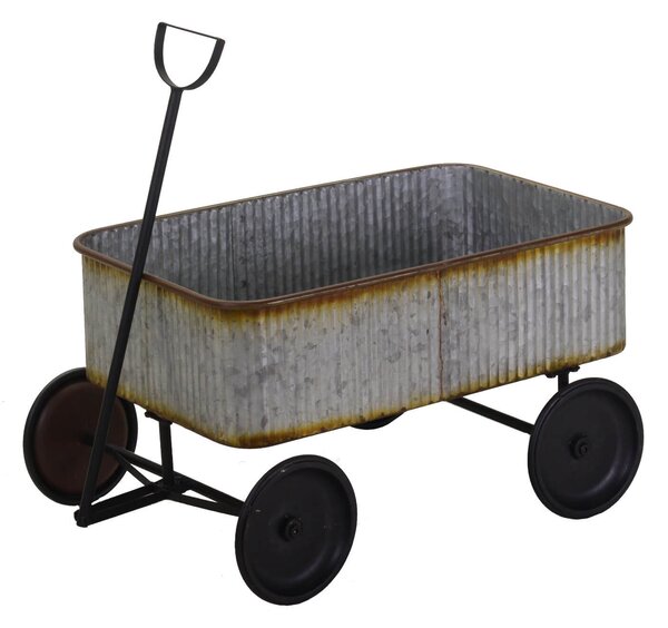 Cesta in Metallo 60x33,5x38cm Carretto