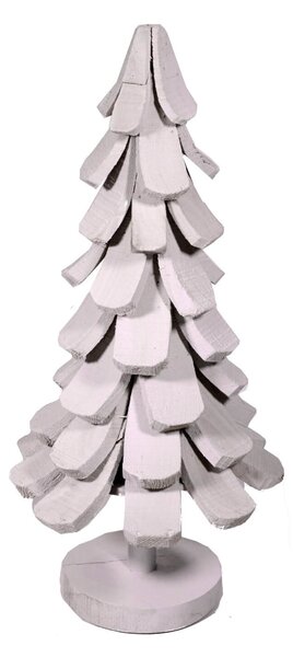 Albero di Natale in Legno di Paulownia H90cm Bianco