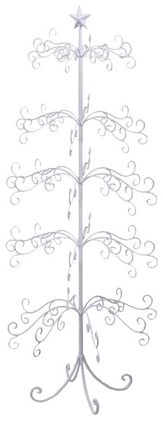 Albero di Natale in Metallo Ø70x154cm Bianco
