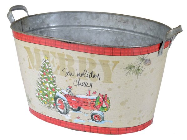 Cesta Ovale in Metallo 46x25,5x30cm Merry