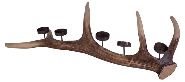 Portacandele in Resina 64x16x26cm Corna