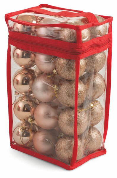 Set 30 Palline Decorative Ø6 cm per Albero di Natale Soriani Rame