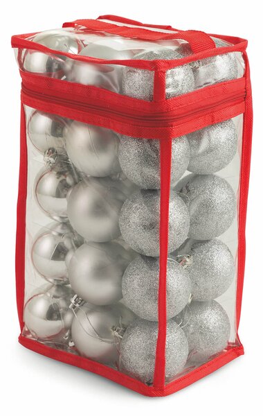 Set 30 Palline Decorative Ø6 cm per Albero di Natale Soriani Argento