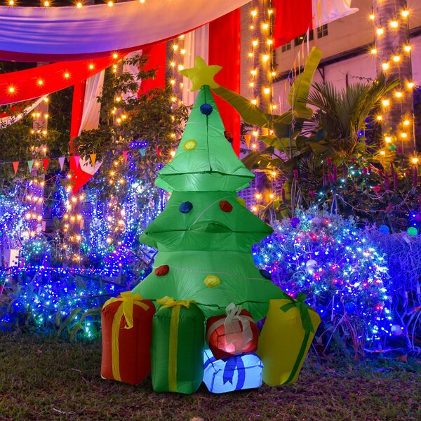 Albero di Natale Gonfiabile 150 cm LED Verde