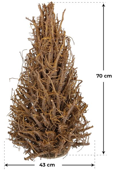 Albero di Natale in Legno Ø43x70 cm Oro