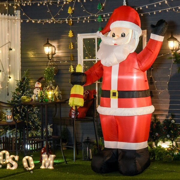 Babbo Natale Gonfiabile H245 cm con Luci a LED