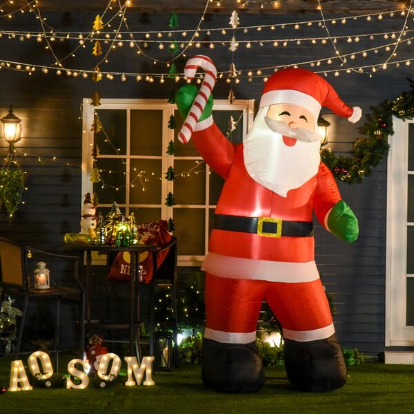 Babbo Natale Gonfiabile H243 cm con Luci a LED