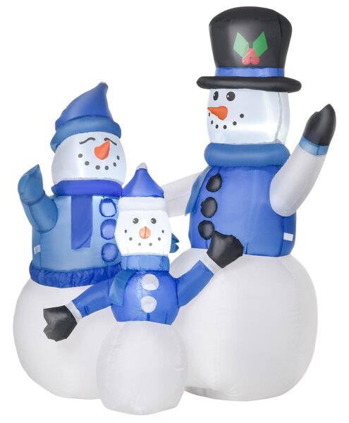 Pupazzi di Neve Gonfiabili H120 cm Luminosi con LED Blu