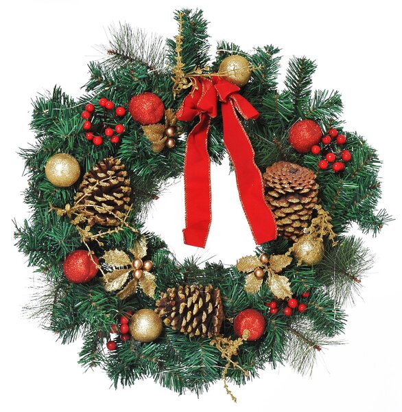 Ghirlanda di Natale Decorativa con 20 Luci LED Ø60 cm