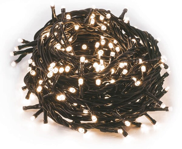 Luci di Natale 180 LED 7,2m Bianco Caldo da Interno Soriani