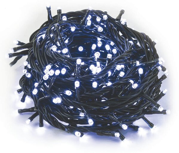Luci di Natale 100 LED 4m Bianco da Interno Soriani
